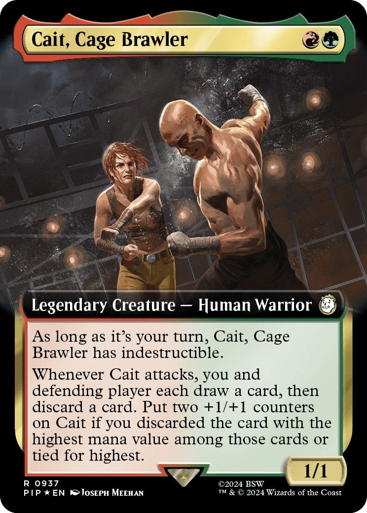 Image for Cait, Cage Brawler (Extended Art) (Surge Foil) (937) - Magic: The Gathering