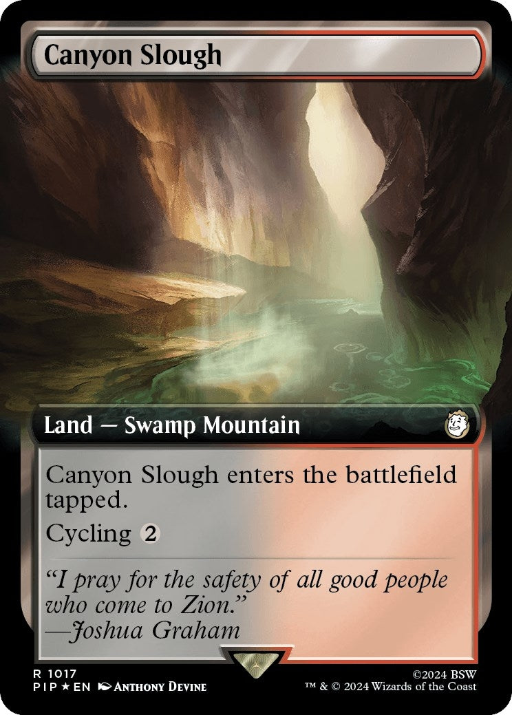 Image for Canyon Slough (Extended Art) (Surge Foil) (1017) - Magic: The Gathering