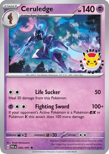 Image for Ceruledge - 040/091 (Pokemon Day 2024) (Cosmos Holo) (040/091) - Pokemon