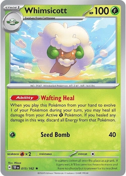 Image for Whimsicott (015/162) - Pokemon