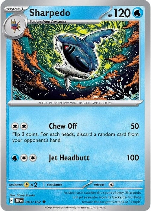 Image for Sharpedo (043/162) - Pokemon