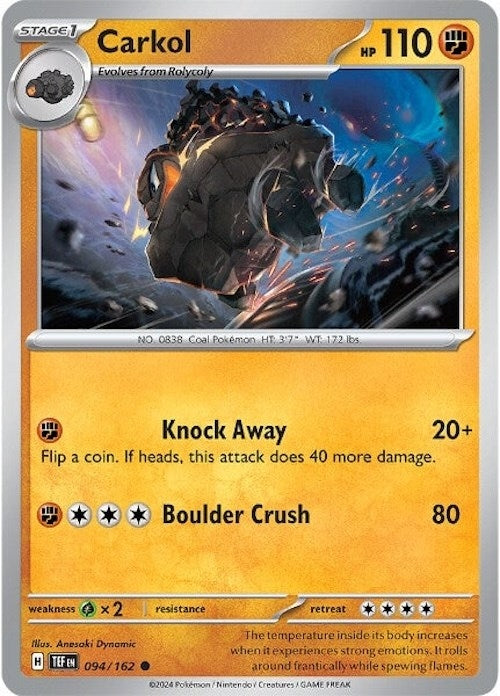 Image for Carkol (094/162) - Pokemon