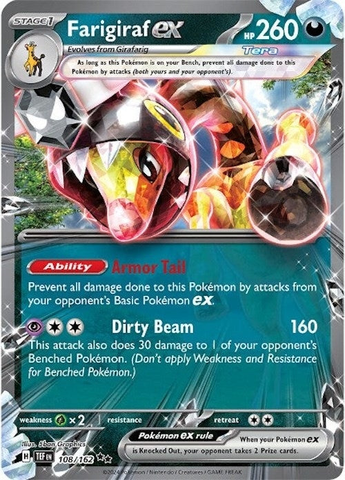 Image for Farigiraf ex (108/162) - Pokemon