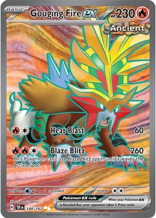 Image for Gouging Fire ex (188/162) - Pokemon