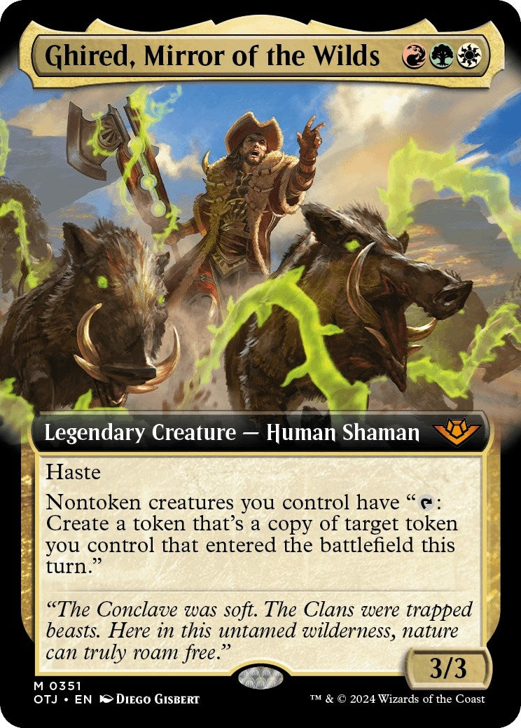 Image for Ghired, Mirror of the Wilds (Extended Art) (351) - Magic: The Gathering