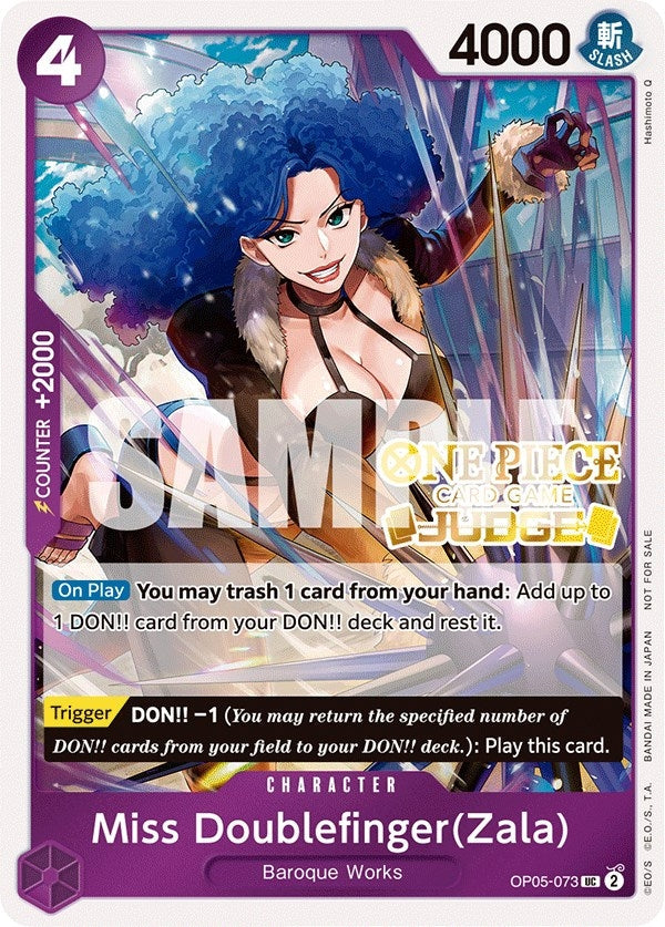 Image for Miss Doublefinger(Zala) (Judge Pack Vol. 3) (OP05-073) - One Piece Card Game