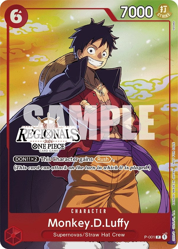 Image for Monkey.D.Luffy (001) (Online Regional 2024 Vol. 2) [Participant] (P-001) - One Piece Card Game