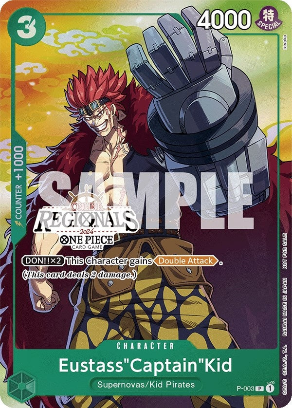 Image for Eustass"Captain"Kid (Online Regional 2024 Vol. 2) [Participant] (P-003) - One Piece Card Game