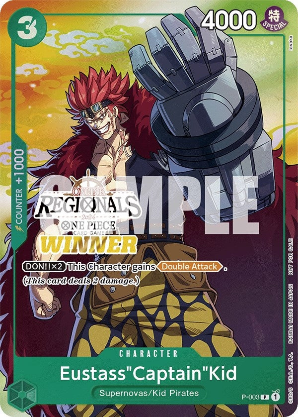 Image for Eustass"Captain"Kid (Online Regional 2024 Vol. 2) [Winner] (P-003) - One Piece Card Game