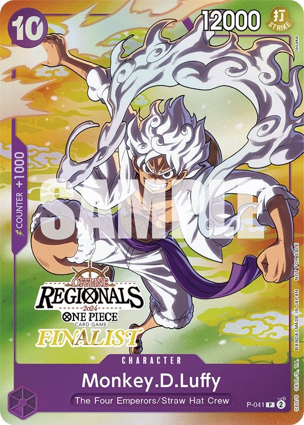 Image for Monkey.D.Luffy (041) (Offline Regional 2024 Vol. 2) [Finalist] (P-041) - One Piece Card Game