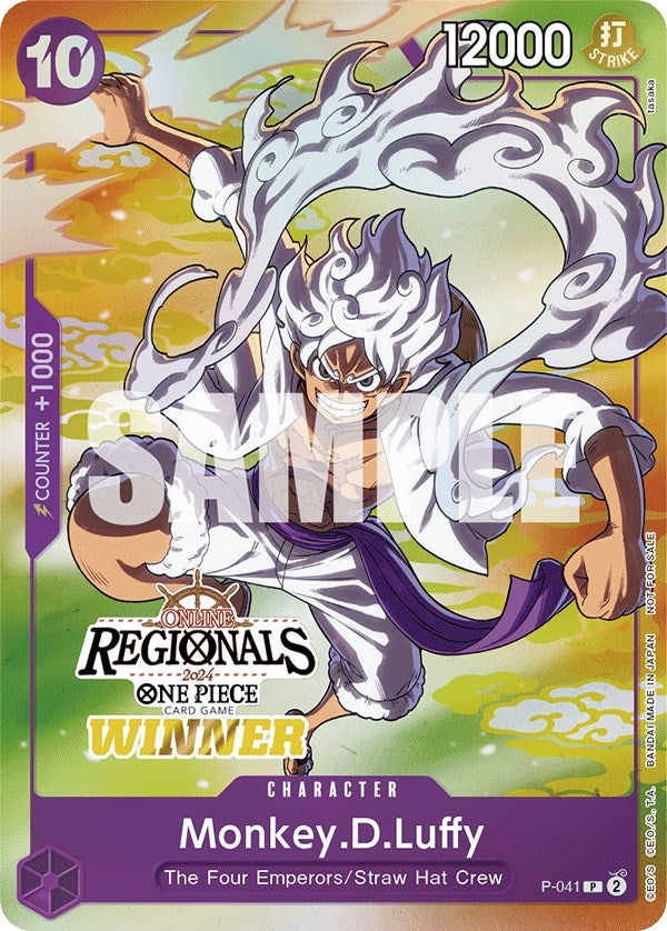 Image for Monkey.D.Luffy (041) (Online Regional 2024 Vol. 2) [Winner] (P-041) - One Piece Card Game