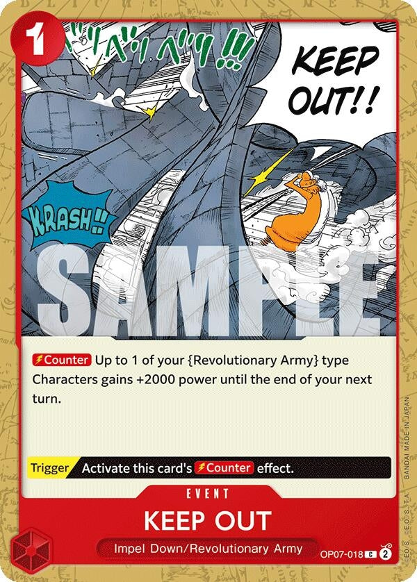 Image for Keep Out (OP07-018) - One Piece Card Game