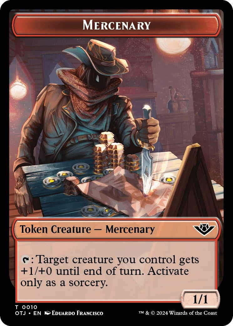 Image for Mercenary // Vampire Rogue Double-Sided Token (10 // 8) - Magic: The Gathering