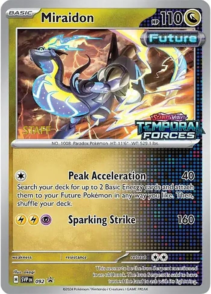 Image for Miraidon - 092 (Prerelease) [Staff] (092) - Pokemon