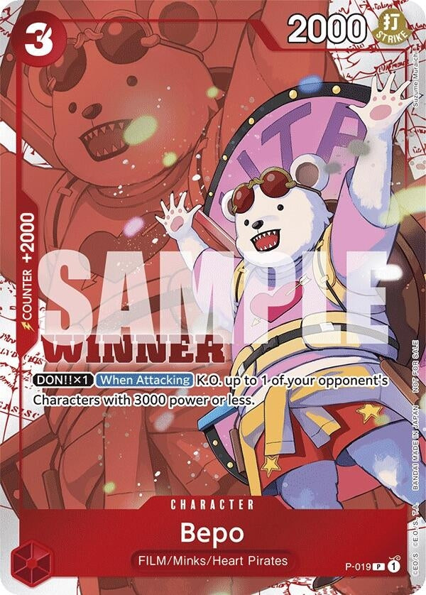 Image for Bepo (Winner Pack Vol. 7) (P-019) - One Piece Card Game