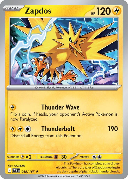 Image for Zapdos (065/167) - Pokemon