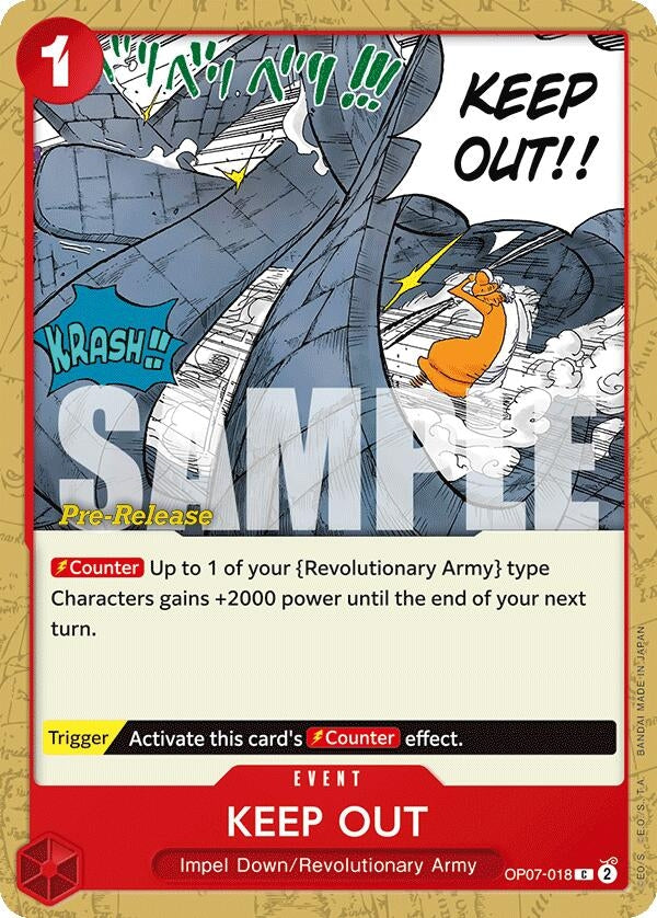 Image for Keep Out (OP07-018) - One Piece Card Game