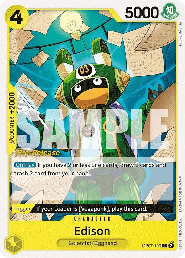 Image for Edison (OP07-100) - One Piece Card Game