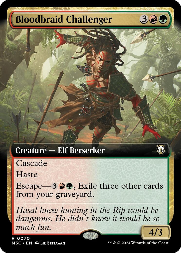 Image for Bloodbraid Challenger (Extended Art) (Ripple Foil) (70) - Magic: The Gathering
