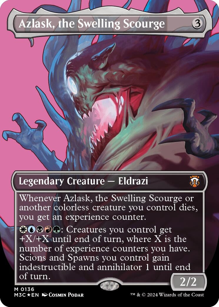 Image for Azlask, the Swelling Scourge (Borderless) (Ripple Foil) (136) - Magic: The Gathering