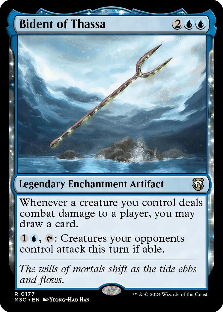 Image for Bident of Thassa (Ripple Foil) (177) - Magic: The Gathering