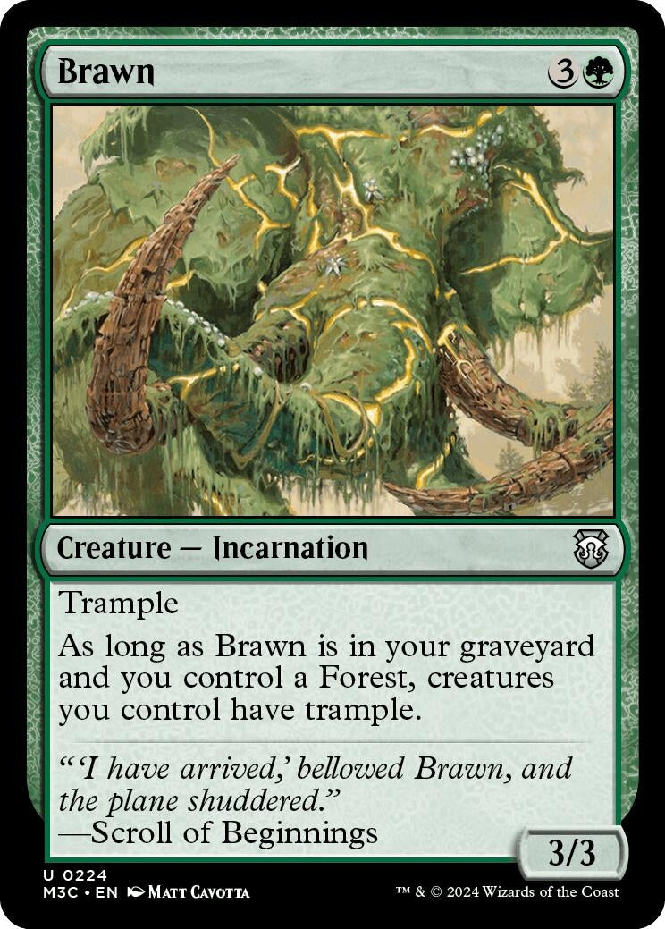 Image for Brawn (Ripple Foil) (224) - Magic: The Gathering