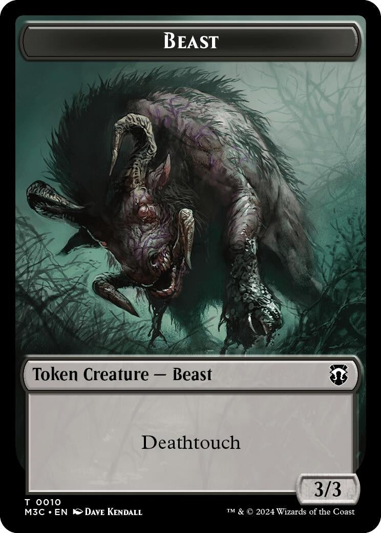 Image for Beast (0010) // Shapeshifter (0008) Double-Sided Token (10 // 8) - Magic: The Gathering