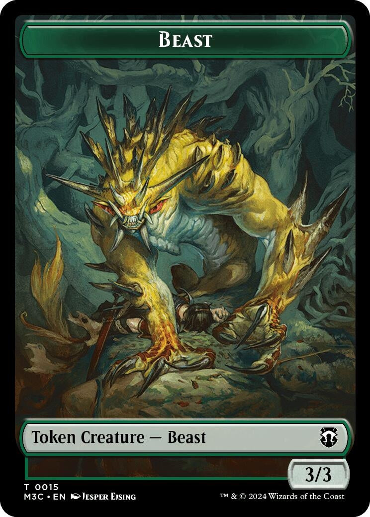 Image for Beast (0015) (Ripple Foil) // Insect (0025) Double-Sided Token (15 // 25) - Magic: The Gathering