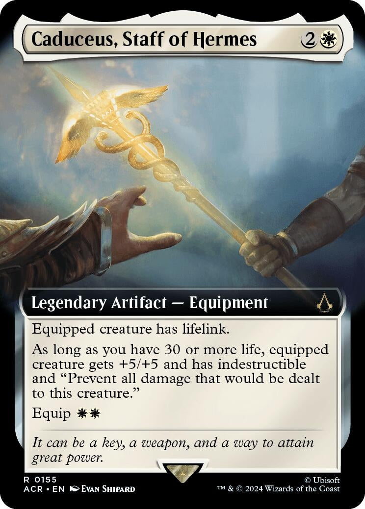 Image for Caduceus, Staff of Hermes (Extended Art) (155) - Magic: The Gathering