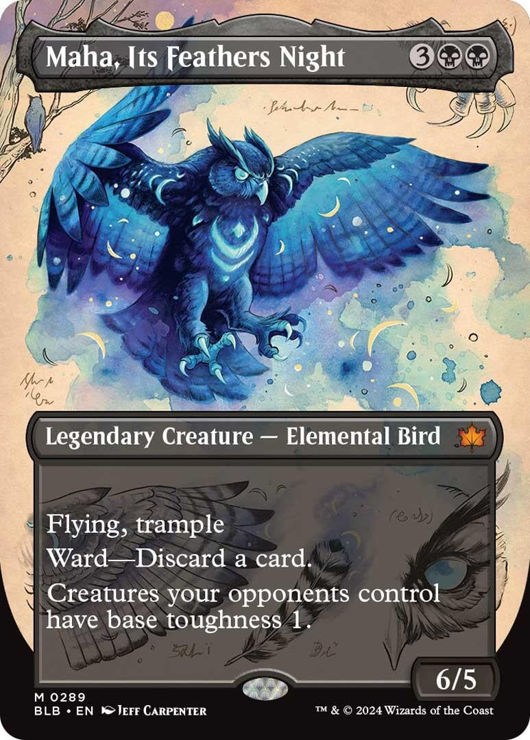 Image for Maha, Its Feathers Night (Borderless) (289) - Magic: The Gathering
