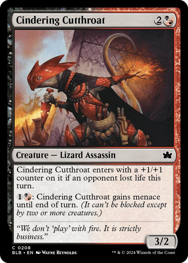 Image for Cindering Cutthroat (208) - Magic: The Gathering
