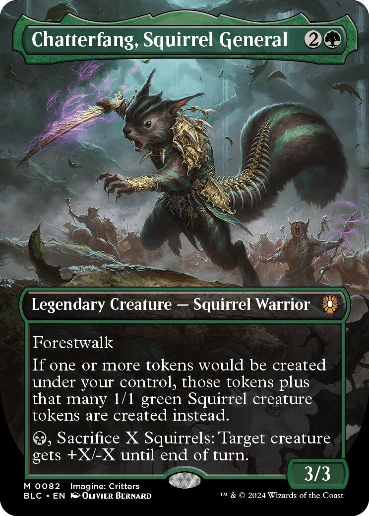 Image for Chatterfang, Squirrel General (Borderless) (82) - Magic: The Gathering