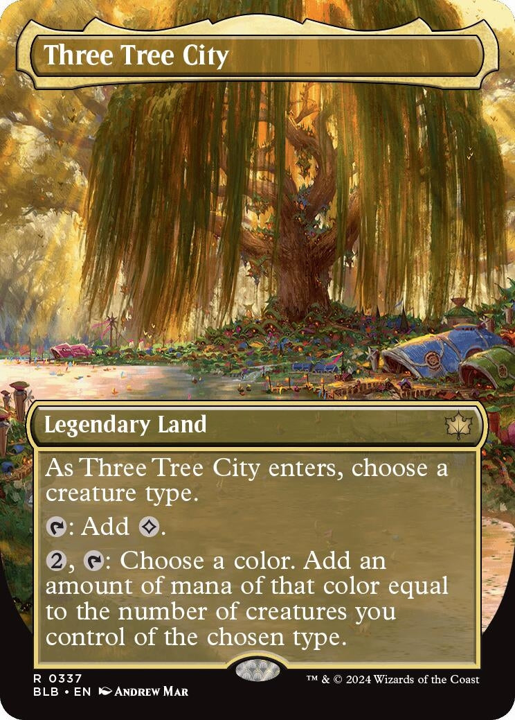 Image for Three Tree City (Borderless) (0337) (337) - Magic: The Gathering