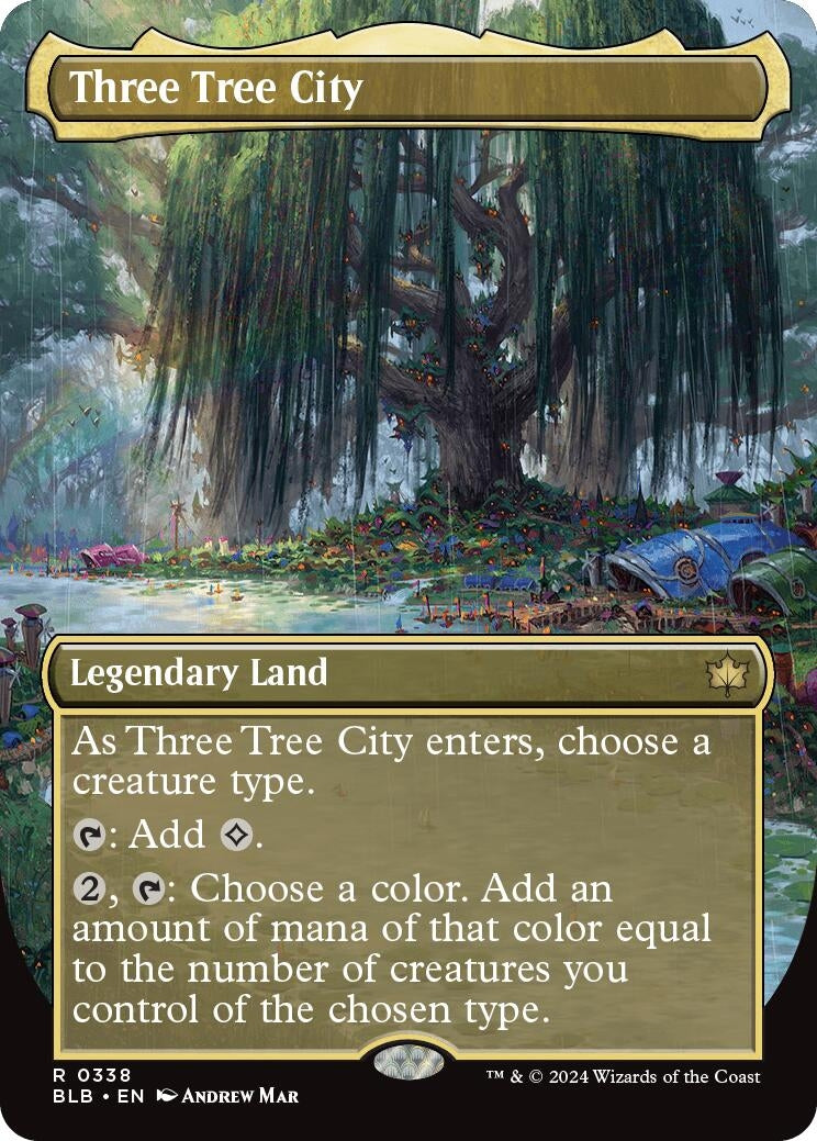 Image for Three Tree City (Borderless) (0338) (338) - Magic: The Gathering