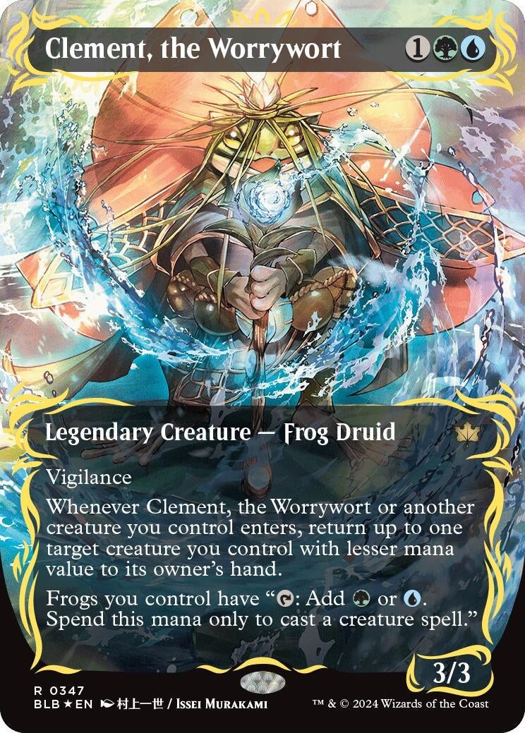Image for Clement, the Worrywort (Borderless) (Raised Foil) (347) - Magic: The Gathering