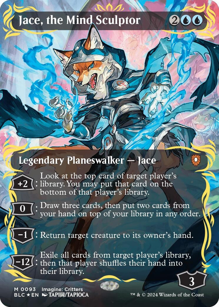 Image for Jace, the Mind Sculptor (Borderless) (Raised Foil) (93) - Magic: The Gathering