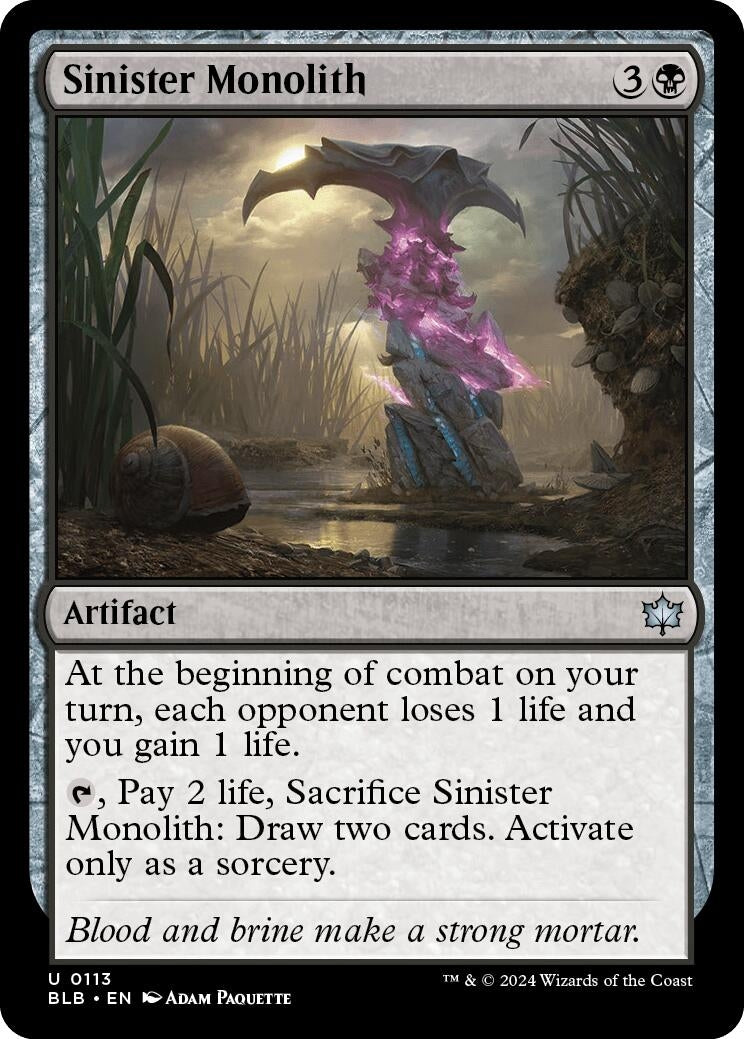 Image for Sinister Monolith (113) - Magic: The Gathering