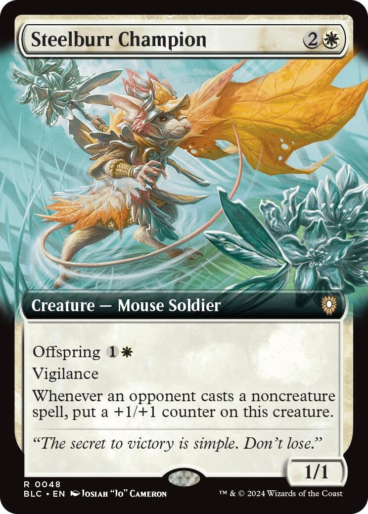 Image for Steelburr Champion (Extended Art) (48) - Magic: The Gathering