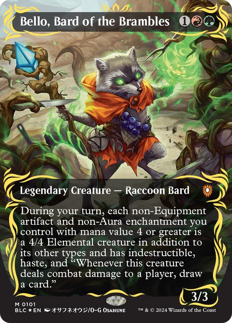 Image for Bello, Bard of the Brambles (Borderless) (Raised Foil) (101) - Magic: The Gathering