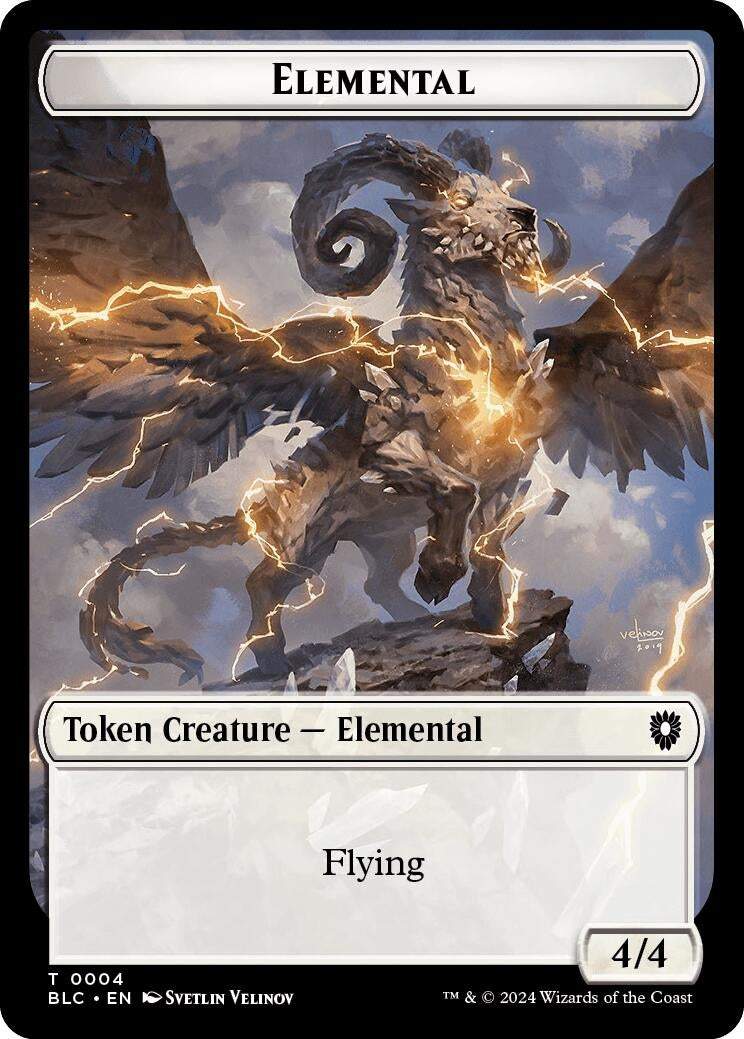 Image for Elemental // Shark Double-Sided Token (4 // 16) - Magic: The Gathering