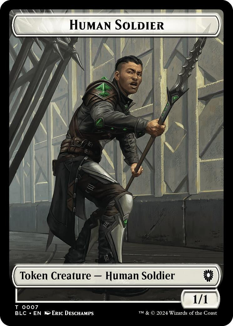 Image for Human Soldier // Wolf (0035) Double-Sided Token (7 // 35) - Magic: The Gathering