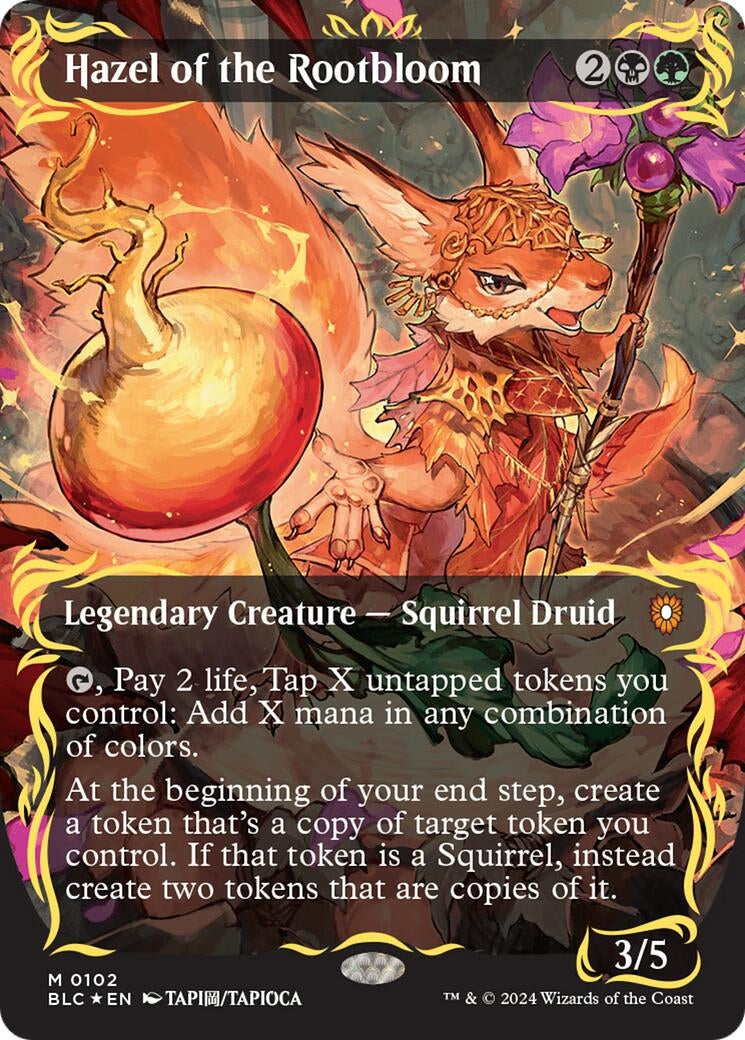 Image for Hazel of the Rootbloom (Borderless) (Raised Foil) (102) - Magic: The Gathering