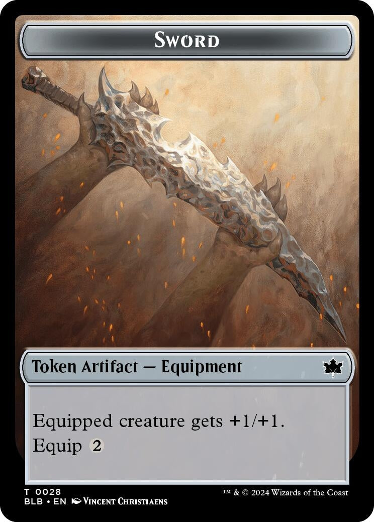 Image for Sword Token (28) - Magic: The Gathering