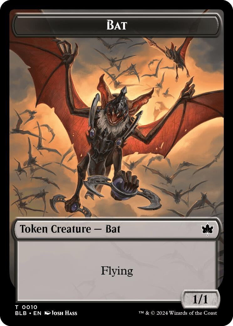 Image for Bat // Warren Warleader Double-Sided Token (10 // 5) - Magic: The Gathering