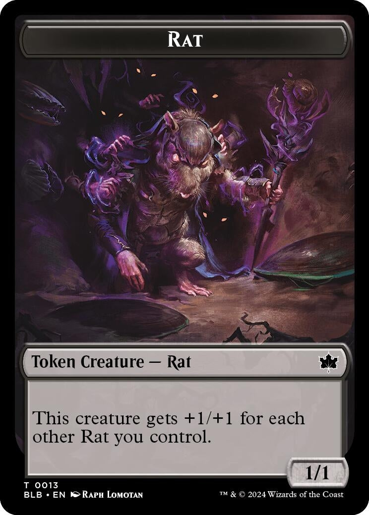 Image for Rat // Splash Lasher Double-Sided Token (13 // 8) - Magic: The Gathering