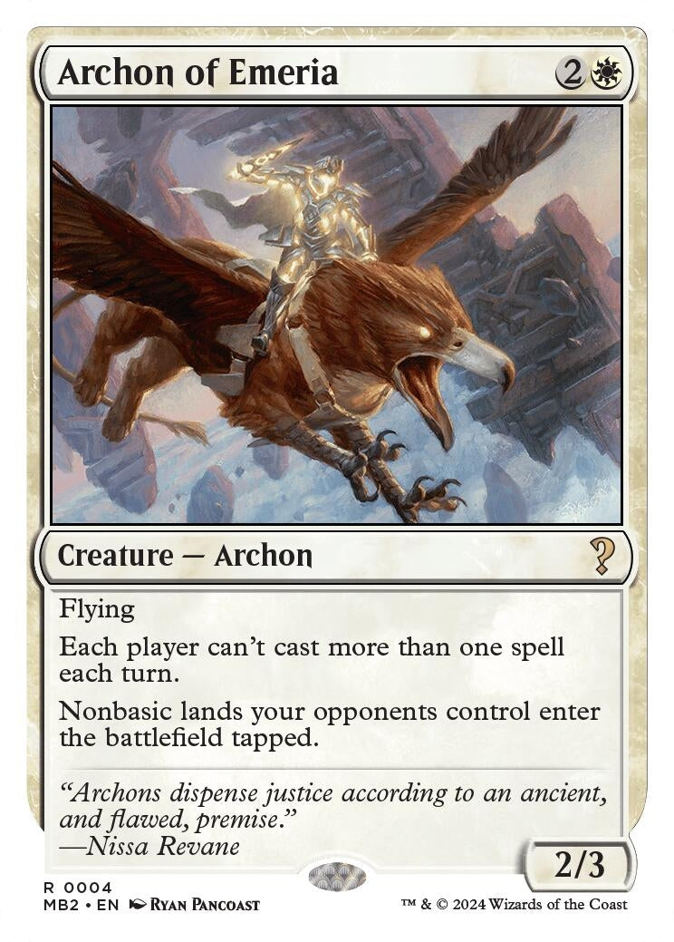 Archon of Emeria (White Border) (4)