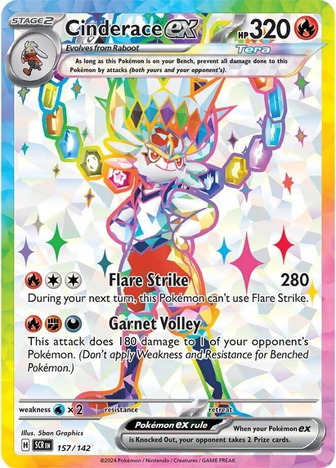 Image for Cinderace ex (157/142) - Pokemon