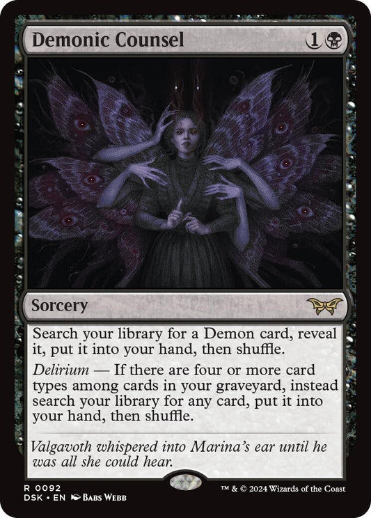 Image for Demonic Counsel (92) - Magic: The Gathering