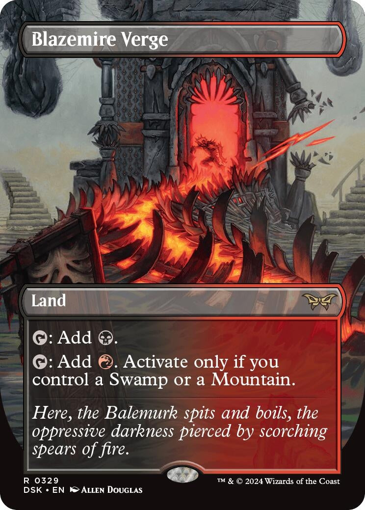 Image for Blazemire Verge (Borderless) (329) - Magic: The Gathering
