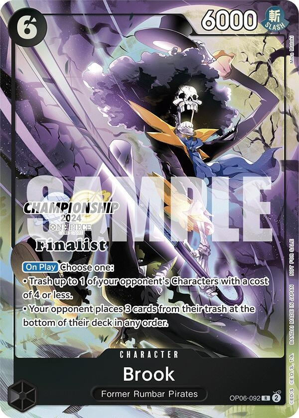 Image for Brook (Championship 2024 Finalist Card Set) (OP06-092) - One Piece Card Game